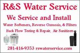 Water Softeners. Sell, Service and Installs in Bellaire, Texas