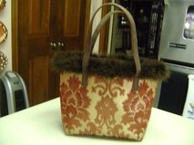 New Purse With Brown Boa Trim -- Trendy in Kingwood, Texas
