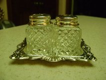 Mini Silverplated Salt/Pepper Shaker in Tray  New in Pearland, Texas